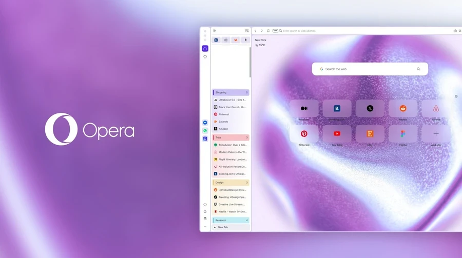 Opera One отримала вертикальні вкладки та кращу інтеграцію Google Lens